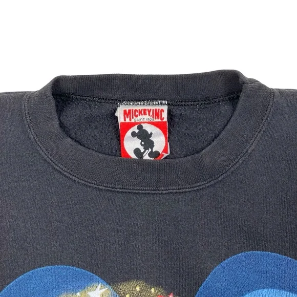 Vintage 1998 Walt Disney World Sorcerers Apprentice Mickey Mouse Sweatshirt USA - Picture 3 of 16